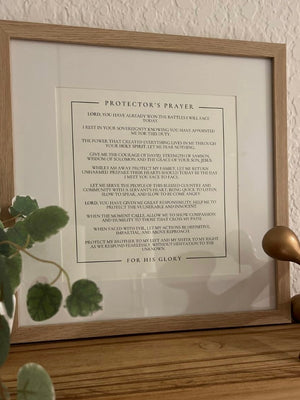 The Protector’s Prayer – Signature 8x8 Black & White Print