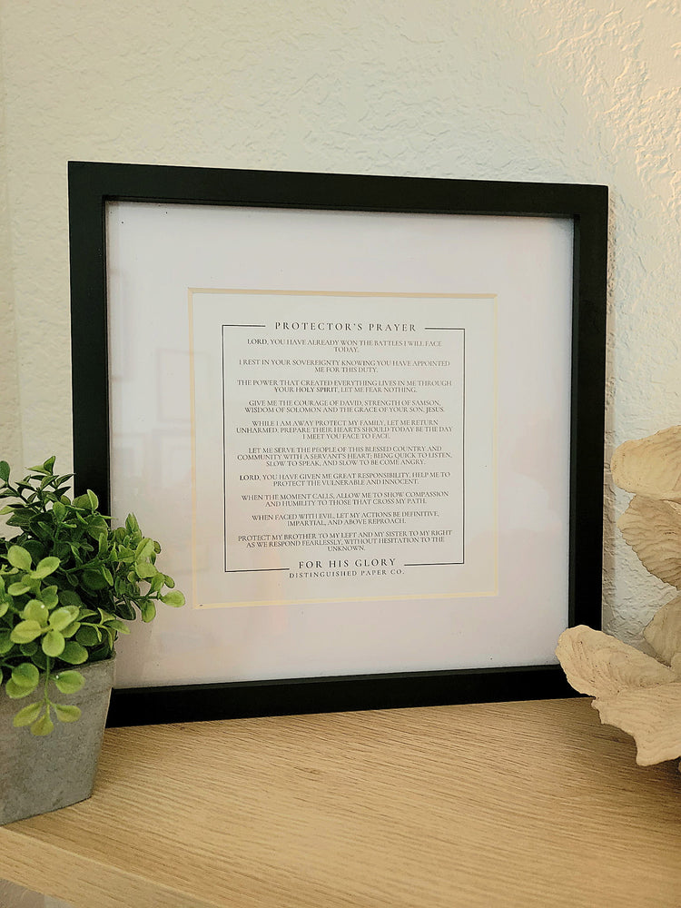 The Protector’s Prayer – Signature 8x8 Black & White Print