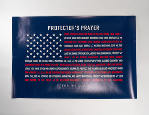 Protector’s Prayer – 36x24 Unframed American Flag Design