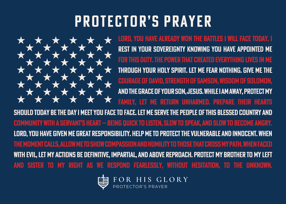 Protector’s Prayer – 7x5 American Flag Design (Copy)