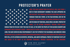 Protector’s Prayer – 36x24 Unframed American Flag Design